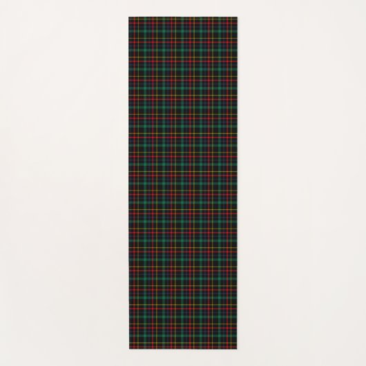 Two images show a tartan pattern on white cards ヨガマット (正面)