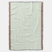 Two images show a woven throw blanket  スローブランケット (正面縦)