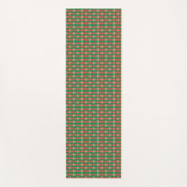 Two images showcasing a rectangular patterned  ヨガマット