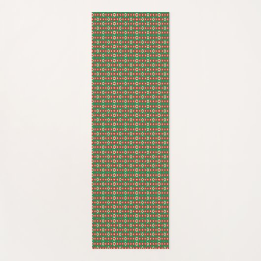 Two images showcasing a rectangular patterned  ヨガマット (正面)