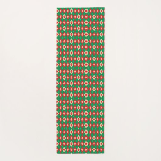 Two images showcasing a rectangular patterned  ヨガマット (裏面)