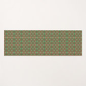 Two images showcasing a rectangular patterned  ヨガマット (正面(横))