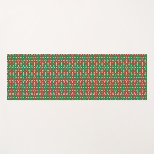 Two images showcasing a rectangular patterned  ヨガマット (正面(横))