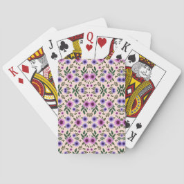 Two images showing playing cards with a floral トランプ