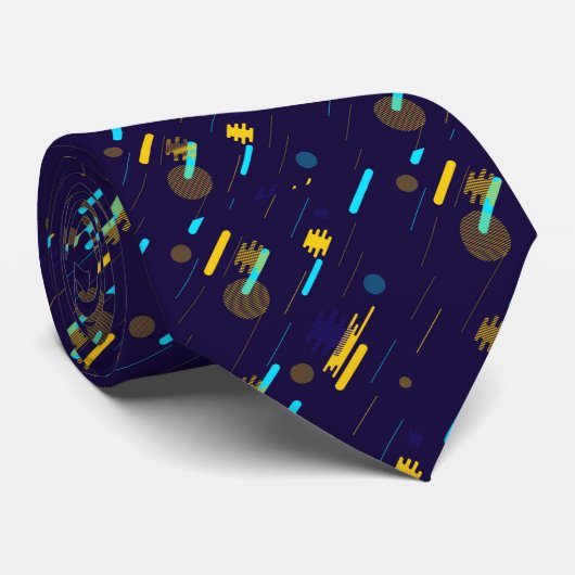 Two images showing the front and back of a navy  ネクタイ (ロール)