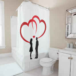 Two In Love Shower Curtain シャワーカーテン