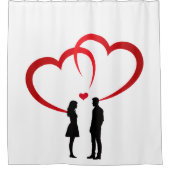 Two In Love Shower Curtain シャワーカーテン (正面)