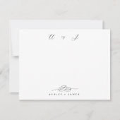 Two Initial Elegant Couple Monogram Stationery  ノートカード (正面)