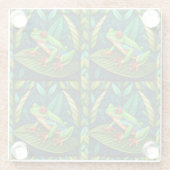 Two intricately designed panels feature vibrant  ガラスコースター (裏面)