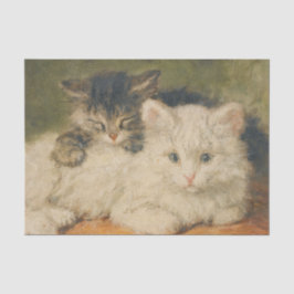 Two Kittens by Henriette Ronner-Knip 薄葉紙