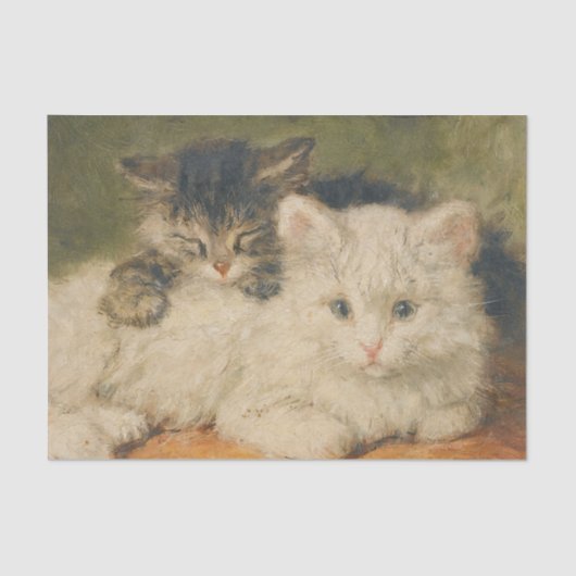 Two Kittens by Henriette Ronner-Knip 薄葉紙 (正面)