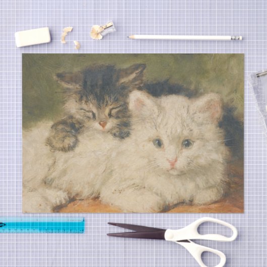 Two Kittens by Henriette Ronner-Knip 薄葉紙 (クラフト)