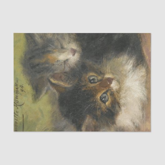 Two Kittens by Henriette Ronner-Knip 薄葉紙 (正面)