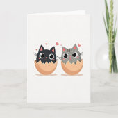 Two Kittens Happy New Beginnings Card カード (正面)