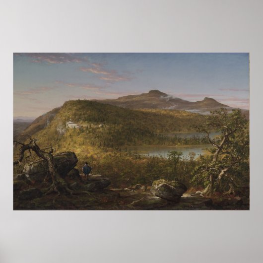 Two Lakes & Mountain House — Thomas Cole ポスター (正面)