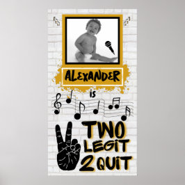 Two Legitレトロ90のヒップホップ第2の誕生日の写真 ポスター