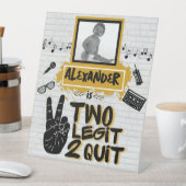 Two Legitレトロ90のヒップホップ第2の誕生日の写真 台座サイン (インサイチュ)