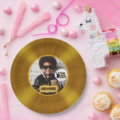 Two Legit 2 やめnd Birthday金ゴールド記録写真 ペーパープレート (パーティー)