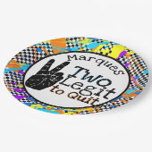 Two Legit toやめ|レトロ2回目の誕生日ヒップホップ ペーパープレート (アングル)