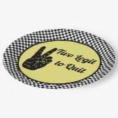 Two Legit to やめ|レトロ2nd誕生日チェッカー ペーパープレート (アングル)