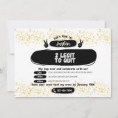 Two Legit to Quit 2nd Birthday Invitation (正面)