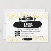 Two Legit to Quit 2nd Birthday Invitation (正面)
