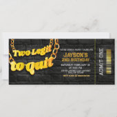 Two Legit Two やめ - 2回目の誕生日 招待状 (正面)