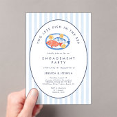 Two Less Fish in The Sea Engagement Party アクリル招待状 (インサイチュ (ポータブル))