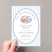 Two Less Fish in The Sea Save the Date  アクリル招待状 (インサイチュ (ポータブル))