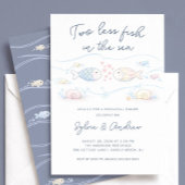 Two Less Fish Rehearsal Dinner Invitation 招待状