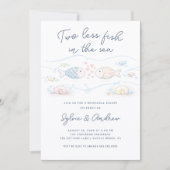 Two Less Fish Rehearsal Dinner Invitation 招待状 (正面)