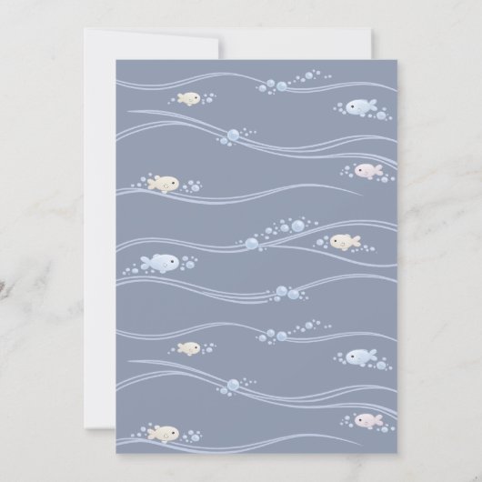 Two Less Fish Rehearsal Dinner Invitation 招待状 (裏面)