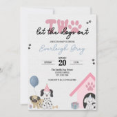 Two Let the Dogs Out | 2歳の誕生日招待状 招待状 (正面)
