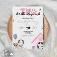 Two Let the Dogs Out | 2歳の誕生日招待状