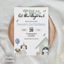 Two Let the Dogs Out | 2歳の誕生日招待状