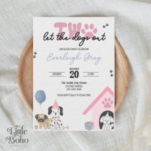 Two Let the Dogs Out | 2歳の誕生日招待状