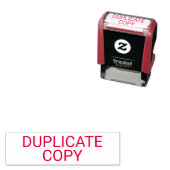 Two Line DUPLICATE COPY Personalized セルフインキングスタンプ (インサイチュ)