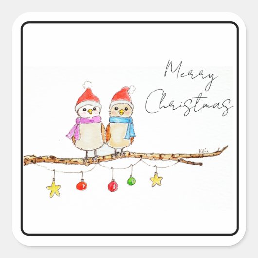 Two Little Birds  スクエアシール (正面)