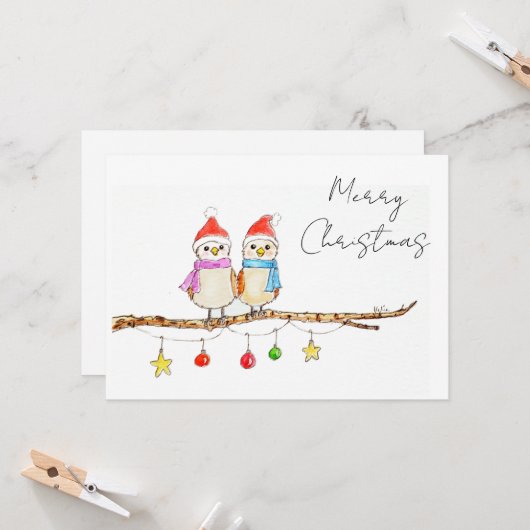 Two Little Birds  招待状 (正面/裏面インサイチュ)