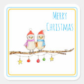 Two Little Birds  Square Sticker スクエアシール (正面)