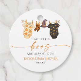 Two Little Boos はもうすぐ産まれます!ベビーシャワー フェイバータグ