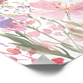 Two Little Butterflies Baby Shower Welcome Sign ポスター (角)