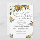 Two Little Cuties Baby Shower Invitation 招待状 (正面)