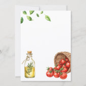 Two Little Meatballs Italian Pasta Baby Shower 招待状 (裏面)