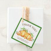 Two Little Pumpkins Twin Baby Showerありがとう フェイバータグ (インサイチュ)