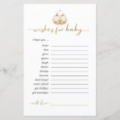 Two Little Pumpkins Wishes For Babies Advice Card (正面)