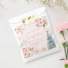 Two Little Snowflakes Winter Twins Baby Shower  フェイバーバッグ