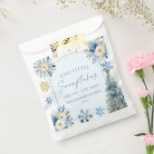 Two Little Snowflakes Winter Twins Baby Shower フェイバーバッグ (封をした状態)