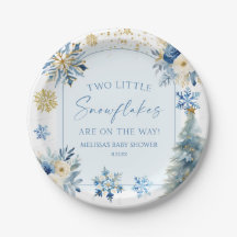 Two Little Snowflakes Winter Twins Baby Shower 