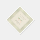 Two Little Sprouts are  on the Way Baby Shower  スタンダードカクテルナプキン (角)